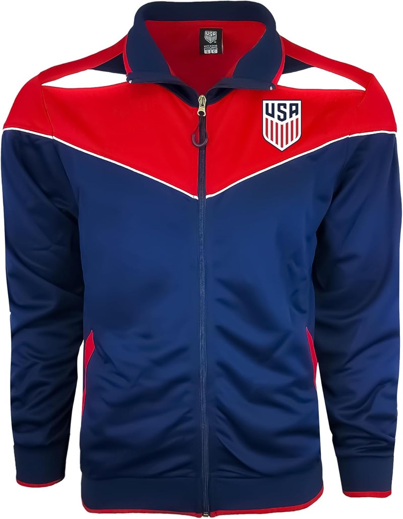Icon Sports Officially Licensed Boy's U.S. Soccer Full Zip Track Jacket, Youth Sizes Licensed USA Soccer Jacket - Image 3